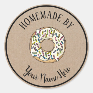 Donut Cookie Cake Homemade van ambacht Ronde Sticker