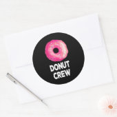 Donut Crew Donut Verjaardagsfeestgunsten Ronde Sticker (Envelop)