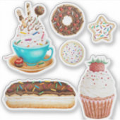 Donut Cupcake Cookie Stickers van Marcella Cherry (Voorkant)