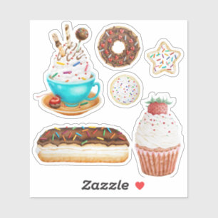 Donut Cupcake Cookie Stickers van Marcella Cherry