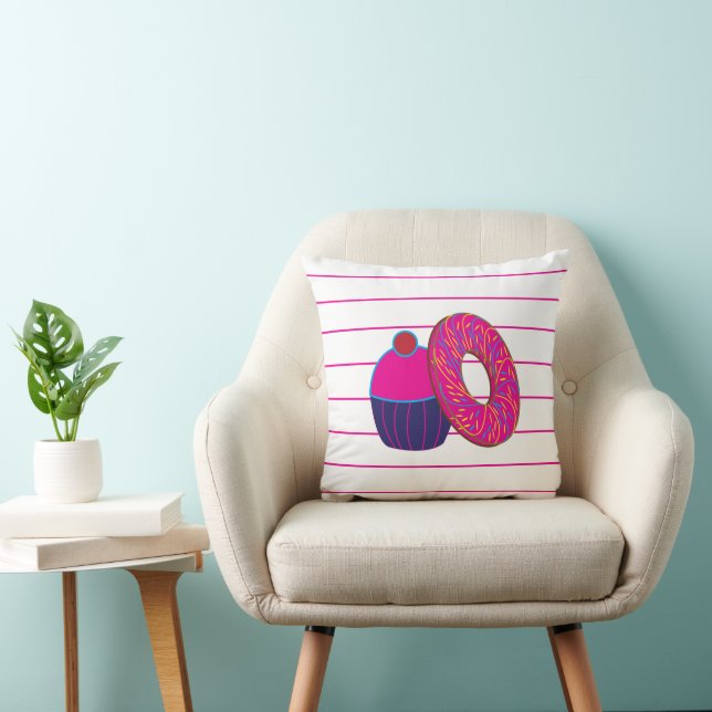 Donut Cupcake  Kussen (Stoel)