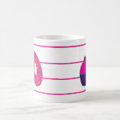 Donut Cupcake Roze Streep Koffiemok (Center)
