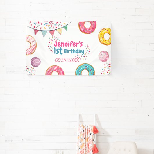 Donut Cute Birthday Welcome Banner (Insitu)