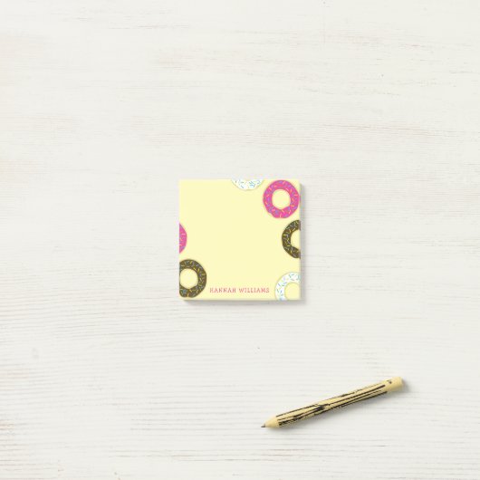 Donut Cute Kind Doughnut Post-it® Notes (Op bureau)