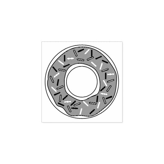 Donut Cute Kind Doughnut Rubberstempel (Afrduk)