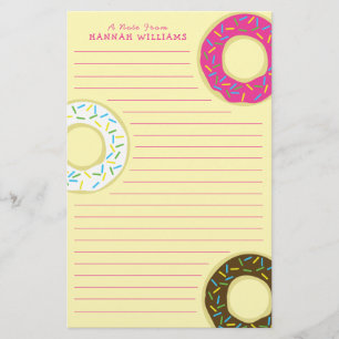 Donut Cute Kind Doughnuts Briefpapier