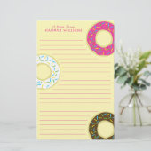 Donut Cute Kind Doughnuts Briefpapier (Staand voorkant)