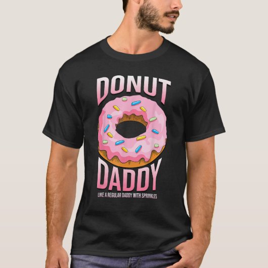 Donut Daddy Shirt voor Dad's Funny Sprinkles Food  (Voorkant)