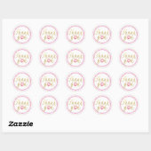 Donut Dank Je Sweet One Strooikaart Ronde Sticker (Vel)