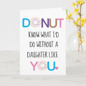 Donut Daughter Valentijnsdag Kaart (Gele Bloem)
