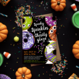 Donut Decorating Halloween Party  Kaart