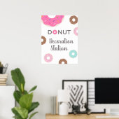 Donut Decoration Party/Sign Decoration Poster (Thuiskantoor)