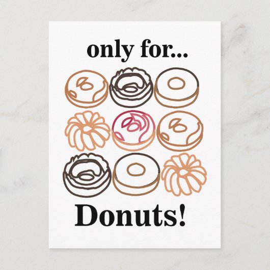 Donut Deegnut Zoet Grappig Briefkaart (Voorkant)