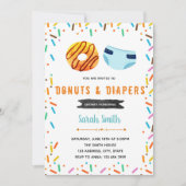 Donut diaper party-uitnodiging kaart (Voorkant)