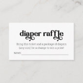 Donut Diaper Raffle Ticket Enclosure Card Informatiekaartje (Voorkant)