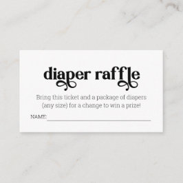 Donut Diaper Raffle Ticket Enclosure Card Informatiekaartje