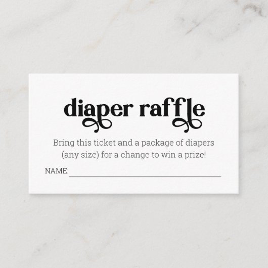 Donut Diaper Raffle Ticket Enclosure Card Informatiekaartje (Voorkant)