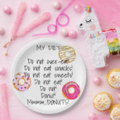 Donut Diet Funny Humoureuze Doughnut Snack Papieren Bordje (Feest)