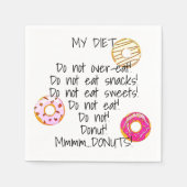 Donut Diet Funny Humoureuze Doughnut Snack Servet (Voorkant)