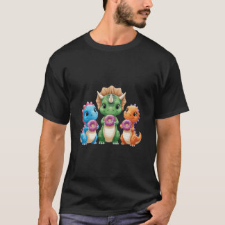 Donut Dinos – Schattige Dinosaur Trio T-shirt voor