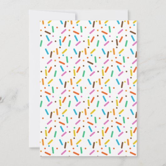 Donut dinosaur partijuitnodiging kaart (Achterkant)