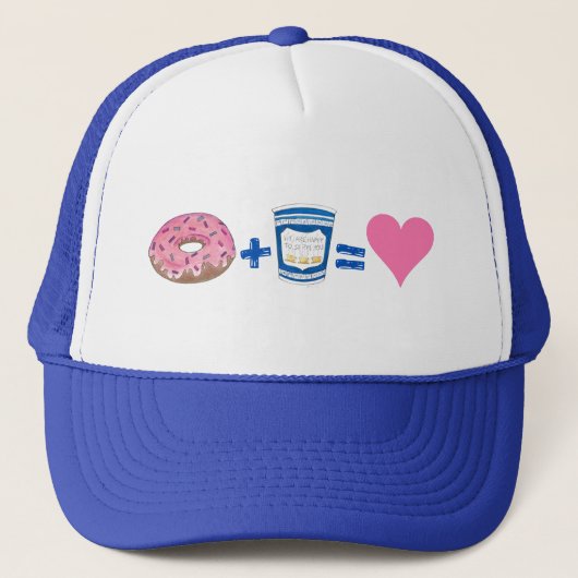 Donut donut donut grieks koffiekopje diner ontbijt trucker pet (Voorkant)