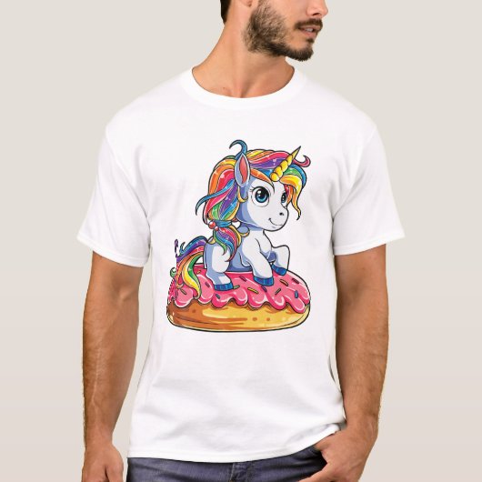 Donut Doughnicorn Squad Rainbow T-shirt (Voorkant)