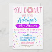 Donut, Doughnut Baby shower Invite Kaart (Voorkant)