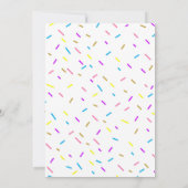 Donut, Doughnut Baby shower Invite Kaart (Achterkant)