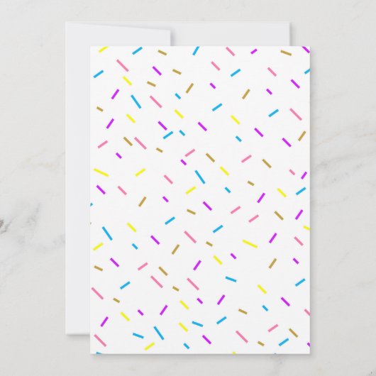 Donut, Doughnut Baby shower Invite Kaart (Achterkant)