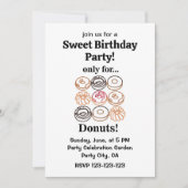 Donut Doughnut Funny Sweet Birthday Kaart (Voorkant)
