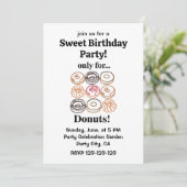 Donut Doughnut Funny Sweet Birthday Kaart (Staand voorkant)