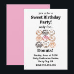 Donut Doughnut Funny Sweet Birthday Kaart<br><div class="desc">Donut Doughnut Funny Sweet Birthday Invitation is een origineel ontwerp van Nisha Prabhu. Volledig . Personaliseer met uw gegevens. Maak je klaar om wat plezier te strooien op je volgende feest met onze "Donut Doughnut Funny Sweet Birthday Invitation"! Perfect voor donut-liefhebbers en iedereen die een goede lach op prijs stelt,...</div>