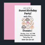Donut Doughnut Funny Sweet Birthday Kaart<br><div class="desc">Donut Doughnut Funny Sweet Birthday Invitation is een origineel ontwerp van Nisha Prabhu. Volledig . Personaliseer met uw gegevens. Maak je klaar om wat plezier te strooien op je volgende feest met onze "Donut Doughnut Funny Sweet Birthday Invitation"! Perfect voor donut-liefhebbers en iedereen die een goede lach op prijs stelt,...</div>
