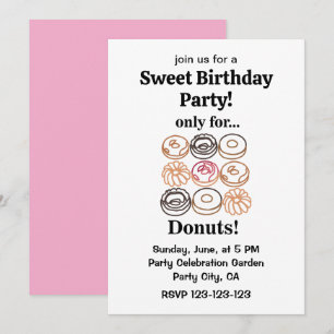 Donut Doughnut Funny Sweet Birthday Kaart