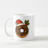 Donut Doughnut Merry Xmas Santa Hat Christmas Boys Koffiemok (Links)