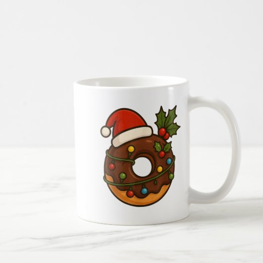 Donut Doughnut Merry Xmas Santa Hat Christmas Boys Koffiemok (Rechts)