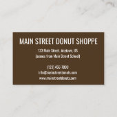 Donut Doughnut Shop Bakery Food Baking Donuts Visitekaartje (Achterkant)