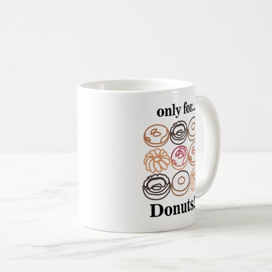 Donut Doughnut Sweet Funny Koffiemok (Voorkant rechts)