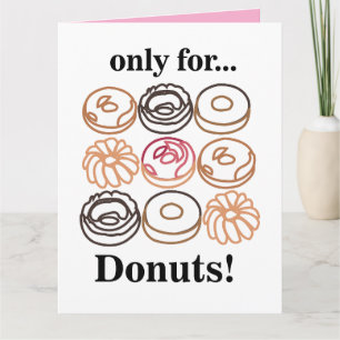 Donut Doughnut Sweet Funny Verjaardag Kaart