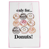 Donut Doughnut Sweet Funny Verjaardag Medium Cadeauzakje (Achterkant)