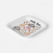 Donut Doughnut Sweet verjaardagsfeestje Papieren Bordje (Gebogen)