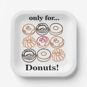 Donut Doughnut Sweet verjaardagsfeestje Papieren Bordje