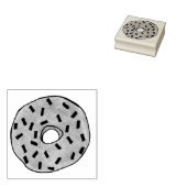 Donut Doughnut w/Sprinkles Foodie Stamp Rubberstempel (Gestempeld)
