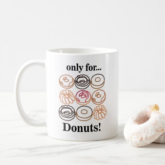 Donut Doughnut Zoet Grappig Koffiemok (Met donut)