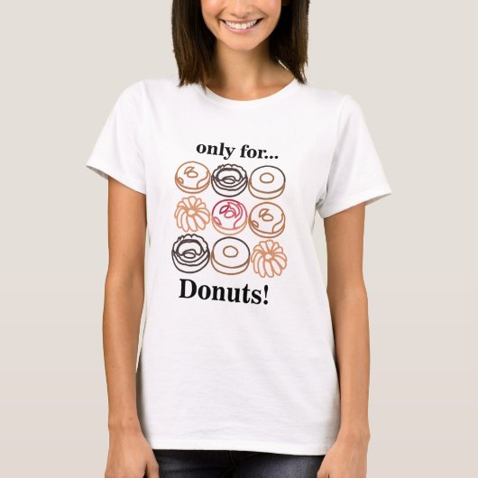 Donut Doughnut Zoet Grappig T-shirt (Voorkant)