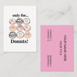 Donut Doughnut Zoete Bakkerij Eten Visitekaartje