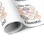 Donut Doughnut Zoete Grappige Verjaardag Cadeaupapier (Rol Hoek)