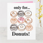 Donut Doughnut Zoete Grappige Verjaardag Kaart (Gele Bloem)