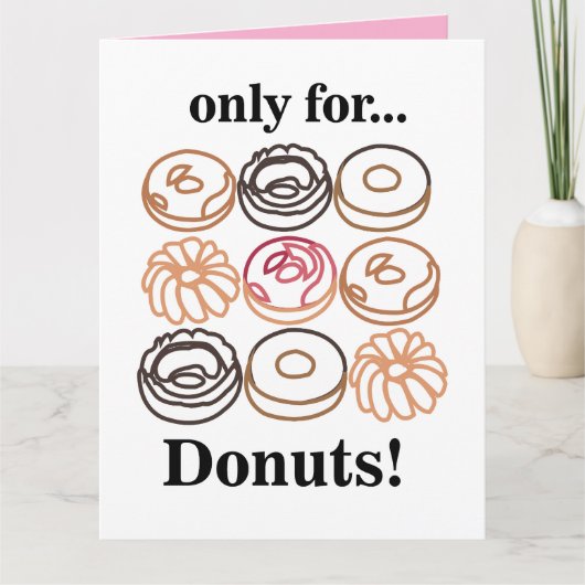 Donut Doughnut Zoete Grappige Verjaardag Kaart (Voorkant)
